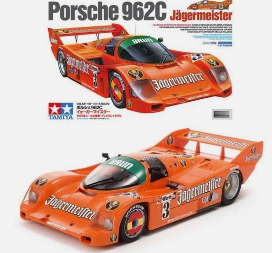 Tamiya 24372 1/24 Scale Porsche 962C Jaeger Scale Model Kit