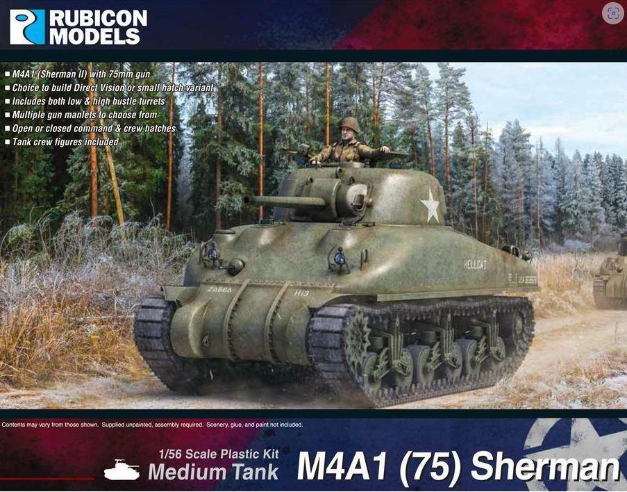 Rubicon Models 280086 1/56 Scale M4A1 (75) Sherman Plastic Model Kit