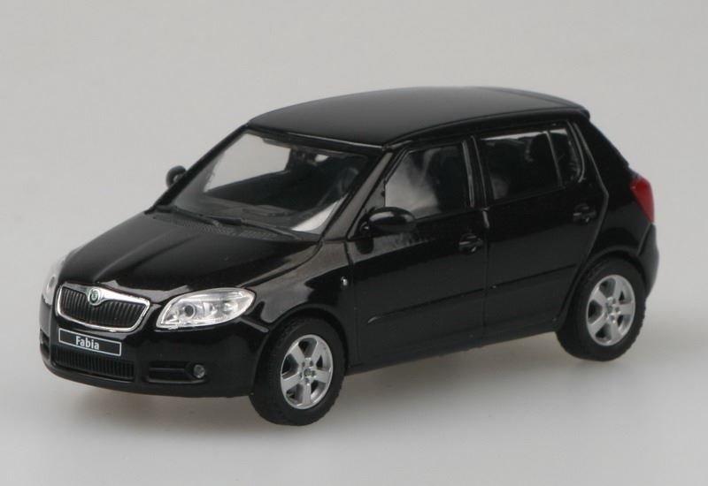 Abrex 1:43 Scale Skoda Fabia II (2006) Magic Black Metallic