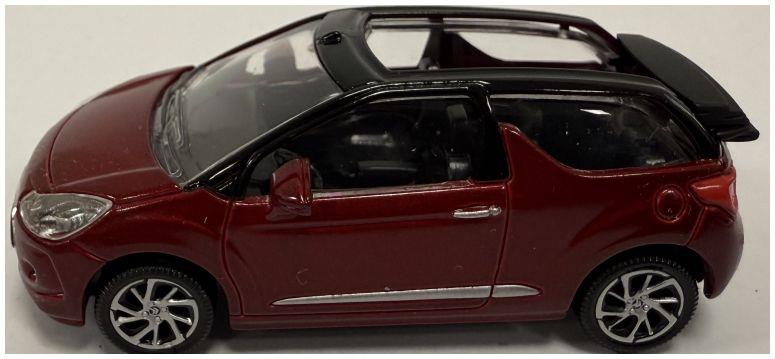 Norev 1:64 Scale Citroen DS 3 Cabrio 2014 Red (Top Down)