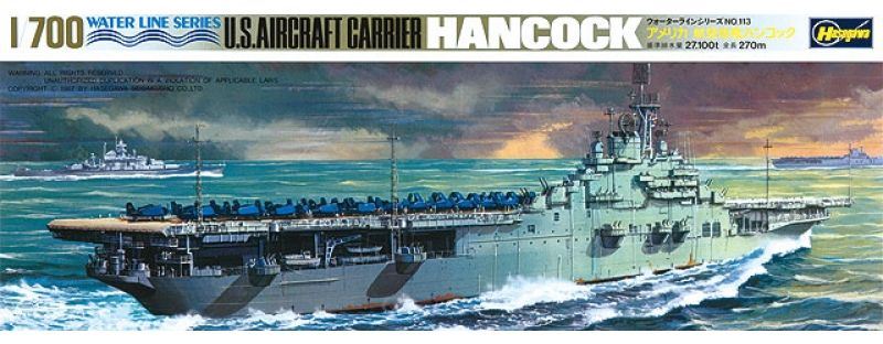 Hasegawa 1:700 Scale US Aircraft Carrier Hancock