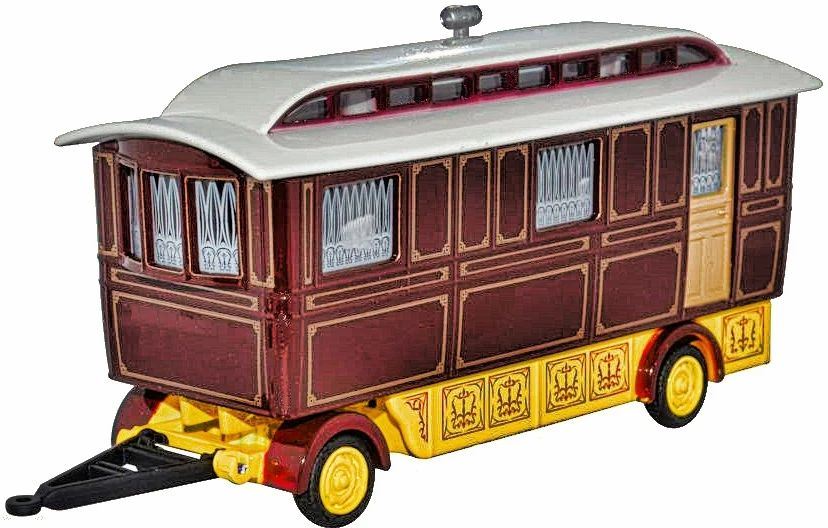 Oxford Diecast 1:76 Scale Showmans Caravan Maroon