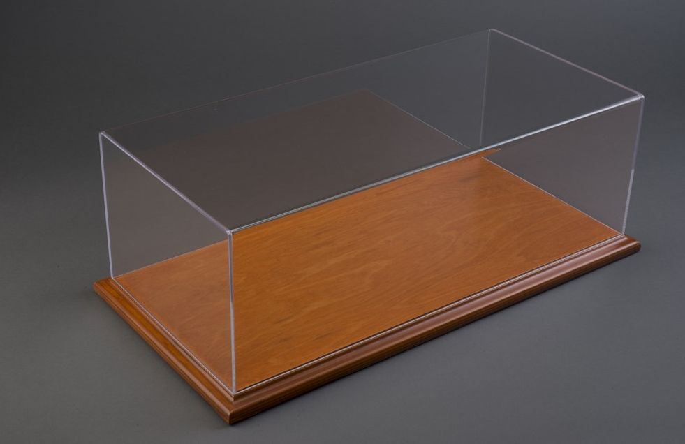 Atlantic 1:43 Scale Molsheim 1:43 Display Case with Cherry Wood Base (Wide Edge)