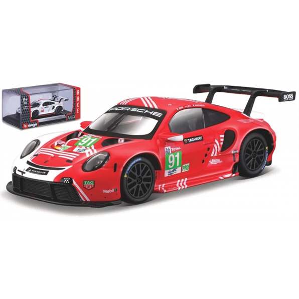 Burago 1:43 Scale Porsche 911 RSR #91 24H Le Mans 2020