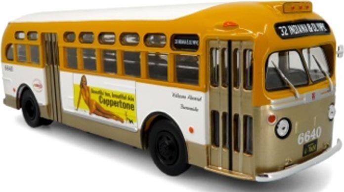 Iconic Replicas 1:43 Scale GM TDH 3610 Transit Bus RTD Los Angeles Transit Lines 32 Indiana & Olympic
