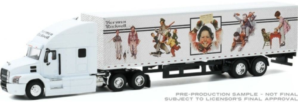 Greenlight 1:64 Scale Mack Anthem 18 Wheeler Tractor/Trailer 2019 Norman Rockwell