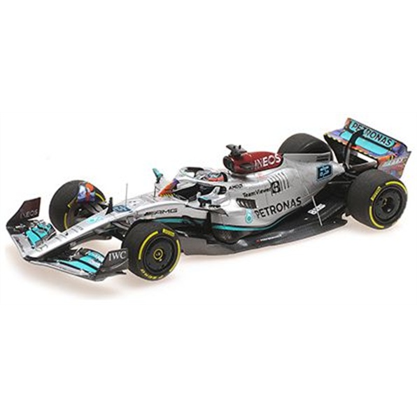 Minichamps 1:43 Scale Mercedes AMG Petronas George Russell F1 Team W13 E Performance Miami GP 2022