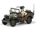 Cararama 1:43 Scale Military Vehicle 1/4 Ton with Gun US And figure