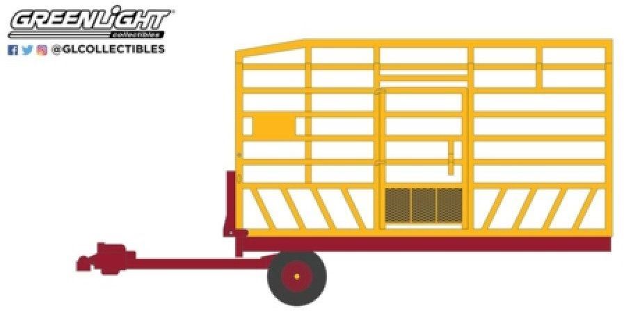 Greenlight 1:64 Scale Bale Throw Wagon Yellow/Red