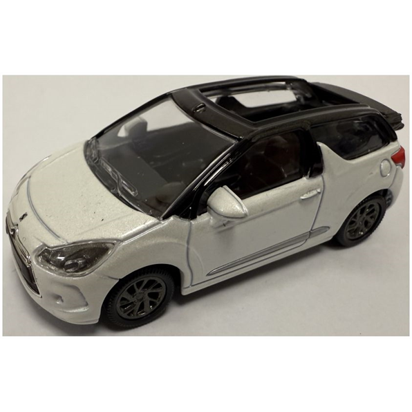 Norev 1:64 Scale Citroen DS 3 Cabrio 2014 White (Top Down)