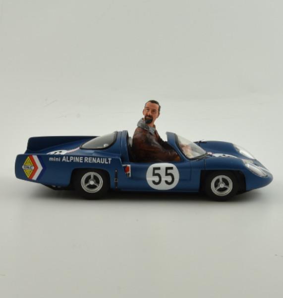 Le Mans Miniatures 1:32nd Scale Alpine Renault A220 #55 Minicar (1:32 Car) Driven by Henri Pescarolo (1:18 Figure)