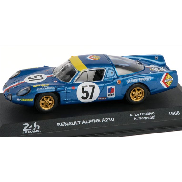 Atlas Editions 1:43 Scale Renault Alpine A210 - 1968 - #57 Le Guellac, Serpaggi, Le Mans Collection