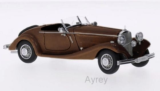 NEO 1:43 Scale Mercedes 290 Roadster W18 Dark Brown 1937