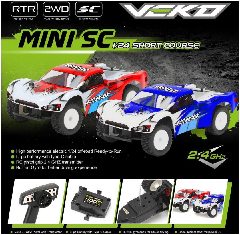 Kyosho  1:24th Scale Veko Mini SC Red Short Course RTR w/Gyro