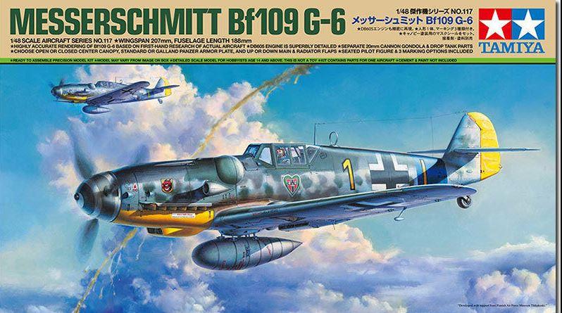 Tamiya 1/48 Scale Messerschmitt BF-109 G6 Model Kit 61097