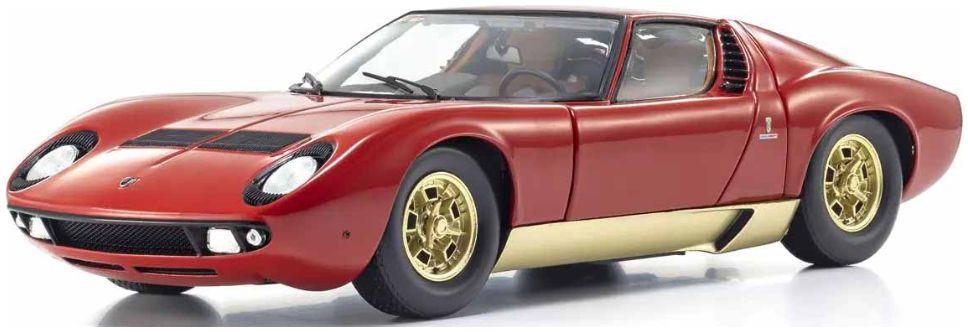 Kyosho 1:18 Scale Lamborghini Miura P400 1968 Red Gold