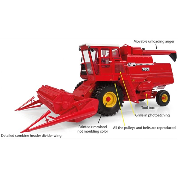 Universal Hobbies 1:32 Scale Massey Ferguson 760 Combine