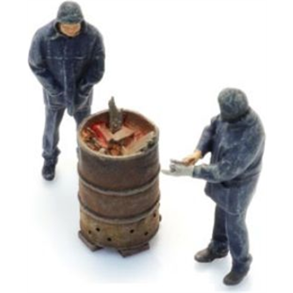 Artitec 1:87 Scale Trackworkers w/Burning Barrel