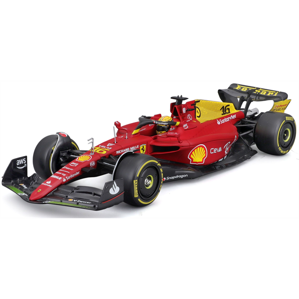 Burago 1:24 Scale Ferrari F1-75 #16 Charles Leclerc 2022 Monza Livery 75th Anniversary