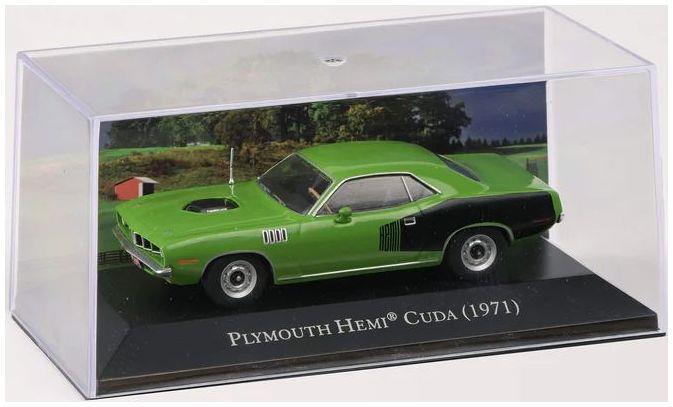 Atlas Editions 1:43 Scale Plymouth Hemi 'Cuda (1971) - Green - American Car Collection