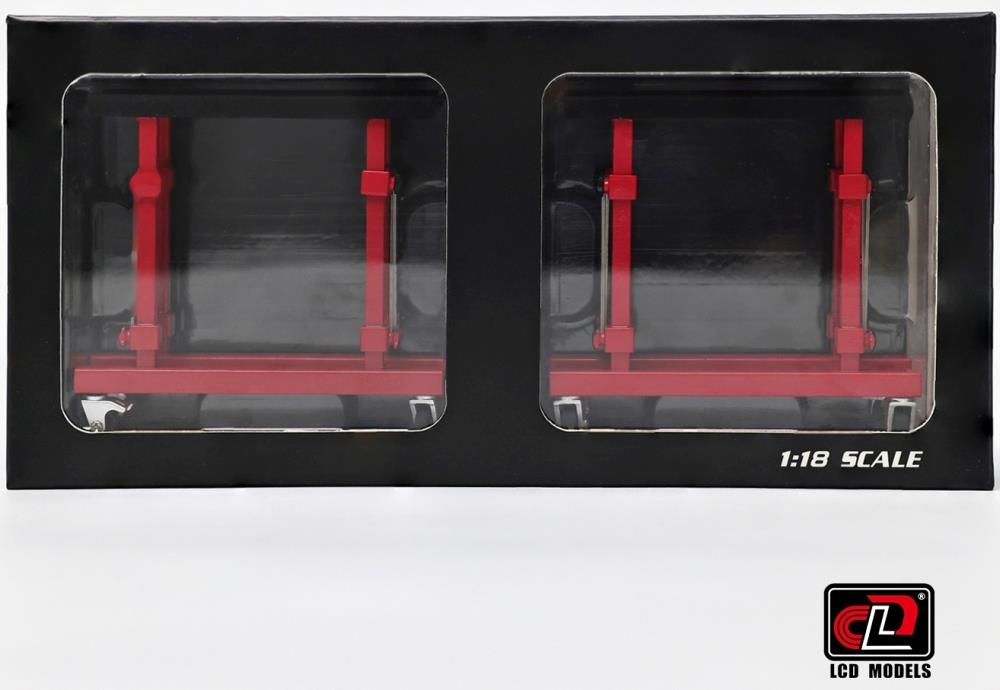 LCD  1:18th Scale Hood Holder Semi-Gloss White (x2)