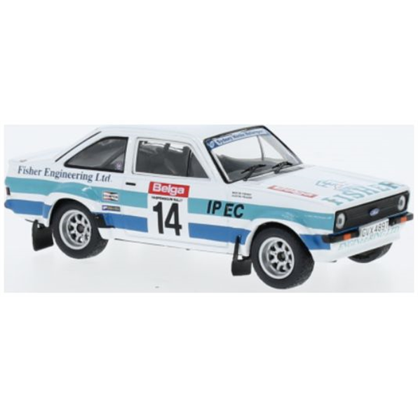 IXO 1:43 Scale Ford Escort MK II RS 1800 #14 Haspengouw Rallye B.Fisher/A.Frazer