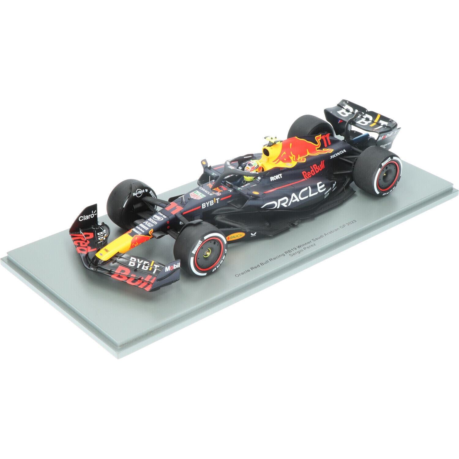 Spark 1:18 Scale Oracle Red Bull Racing RB19 #11 Sergio Perez Winner Saudi Arabian GP 2023