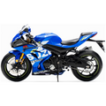 LCD Model 1:12 Scale Suzuki R1000 2020 Motorcyle Blue