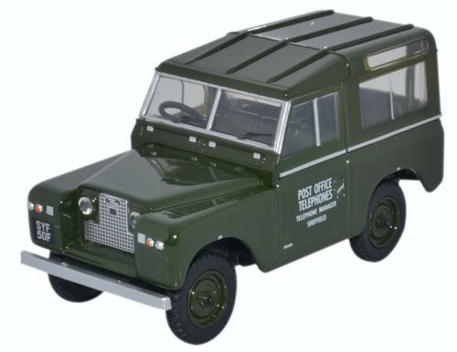 Oxford Diecast 1:43 Scale Land Rover S2 SWB Hard Back PO Telephones