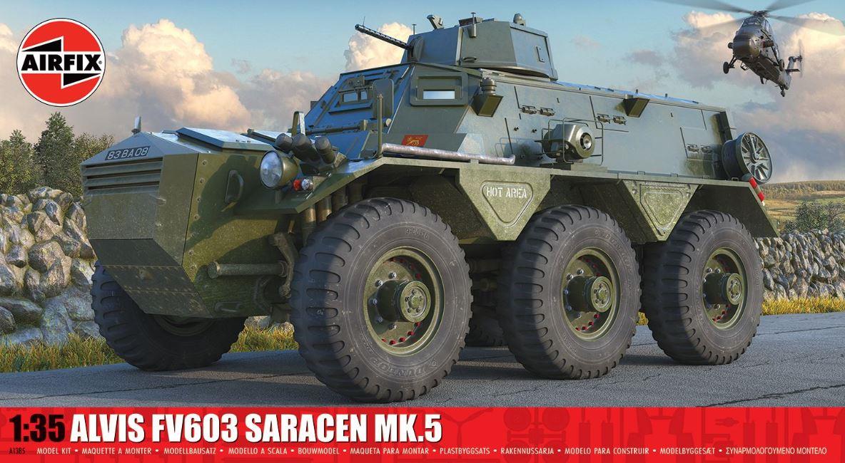 AIRFIX A1385 1/35 Scale Alvis Saracen Mk.5 Cold War British Army APC