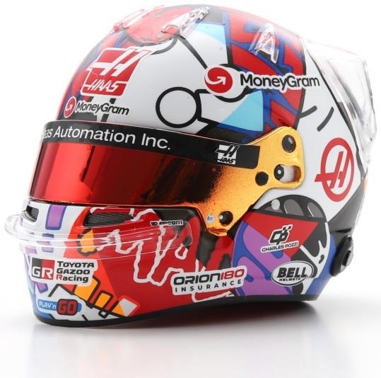 Spark 1:5th Scale MoneyGram Haas F1 Team Esteban Ocon Miami GP 2025 Helmet