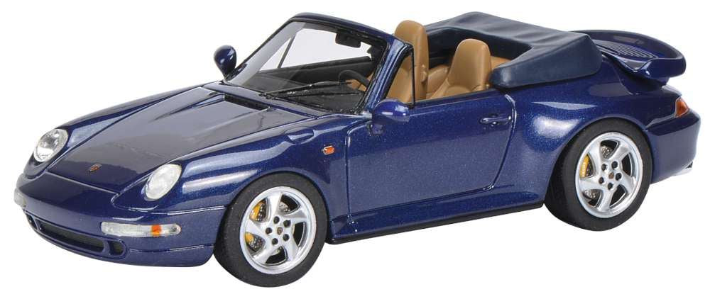 Schuco 1:43 Scale Porsche 911 Turbo Cabrio (993)  - Blue