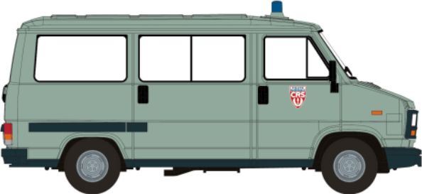 Brekina 1:87 Scale Peugeot J5 Bus Police CRS 1982