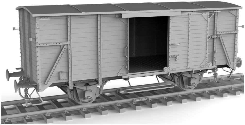 AK Interactive  1:35 Scale German Railway Covered G10 Wagon Gedeckter Guterwagen G10