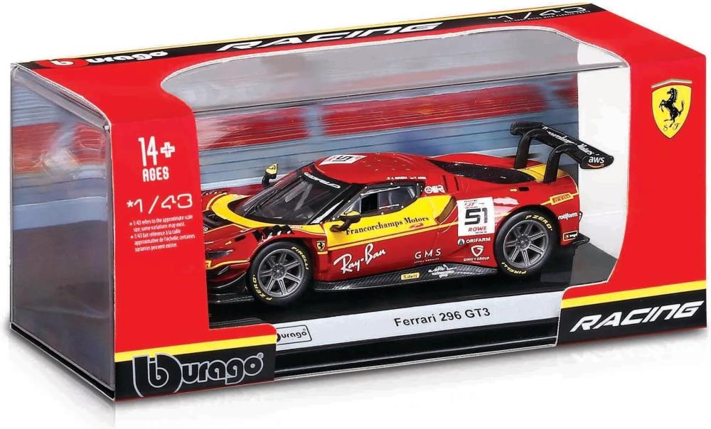 Burago  1:43rd Scale Ferrari Racing 296 GT3