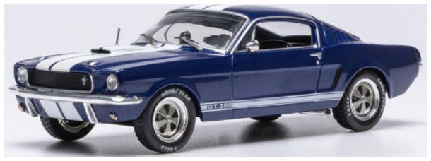 IXO 1:43rd Scale Ford Mustang Shelby GT 350 Dark Blue/White 1965