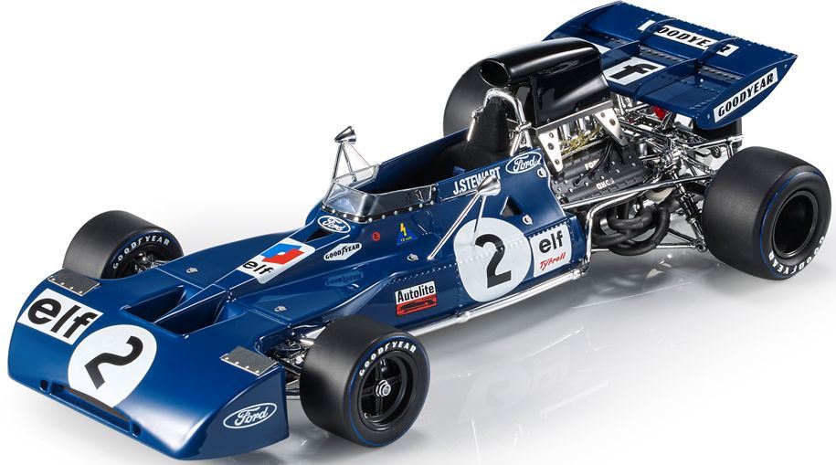 GP Replicas 1:18 Scale Tyrrell 003 #2 Jackie Stewart Winner German GP 1971