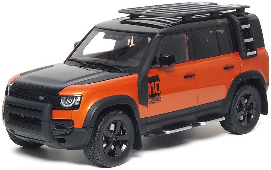 Almost Real 1:18th Scale Land Rover Defender 110 2020 Phoenix Orange/Santorini Black