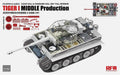 RyeField Model 5152 1/35 Scale Tiger I Mid-Production w/clear parts Full Interior
