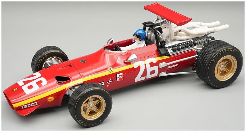 Tecnomodels 1:18 Scale Ferrari 312 F1/68 French GP 1968 #26 Jacky Ickx w/Driver Figure
