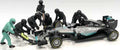 American Diorama 1:43 Scale F1 Pit Crew Figures Set #1 Team Black (x7)