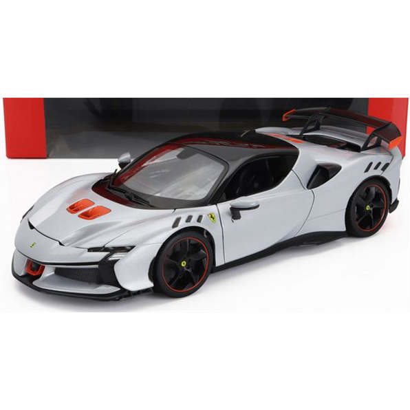 Burago 1:18 Scale Ferrari SF90XX Stradale 2024 Silver(16020) (16020)
