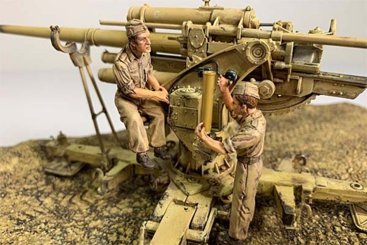 Forces Of Valor 1:32 Scale German Krupp Flak 36 w/Flak Rohr 18 Gun Barrel + sd. 202 Tow Vehicle EL Alamein