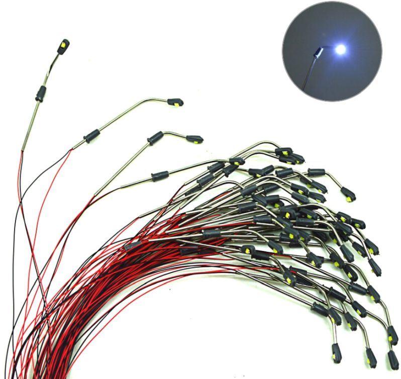 GM Model Supplies 1:150 Scale Model Lamps LED Street Lights Copper Modern Single Head (Packs of 10)