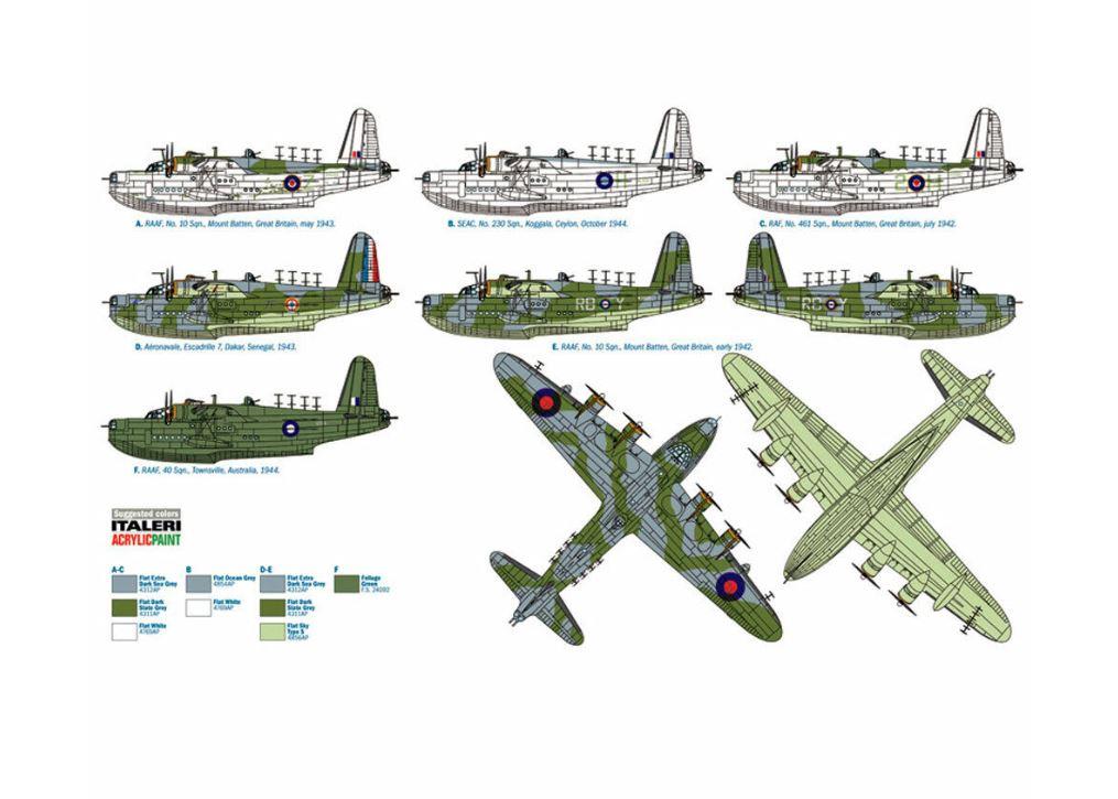Italeri 1352 1/72 Scale RAF Sunderland MKIII Aircraft Model Kit
