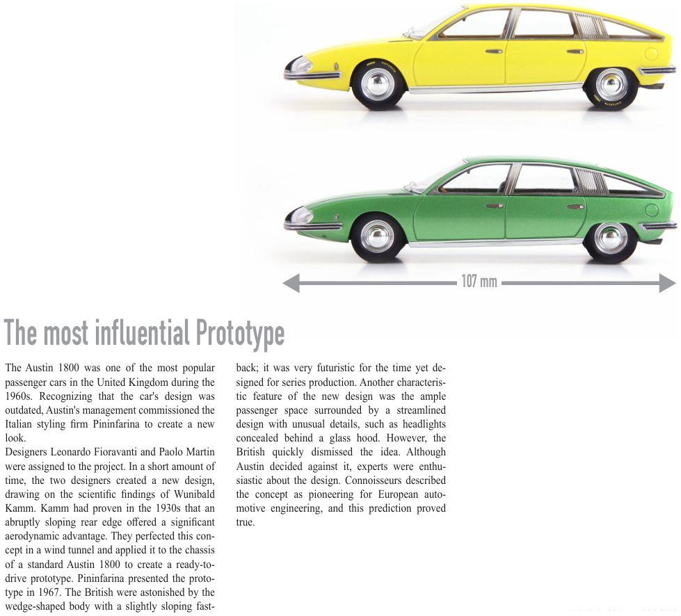 Autocult  1:43rd Scale BMC 1800 Pininfarina Yellow