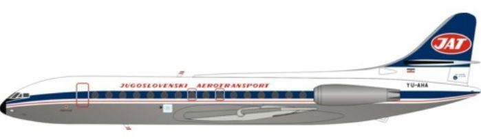 Inflight 1:200 Scale SE-210 Caravelle JAT Yugoslav Airlines Sud VI-N YU-AHA with Stand