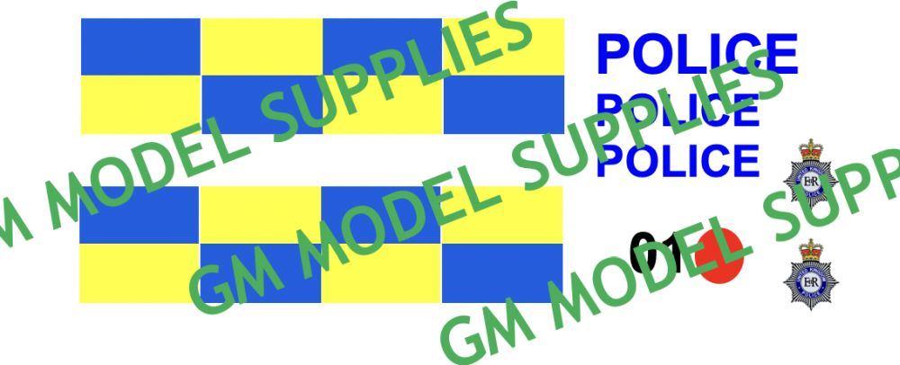 GM Model Supplies 1:76 Scale Scania Cab Decal Conversion Kit 'Police Livery'