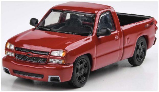 Paragon  1:64th Scale Chevrolet Silverado Single Cab Victory Red 2006