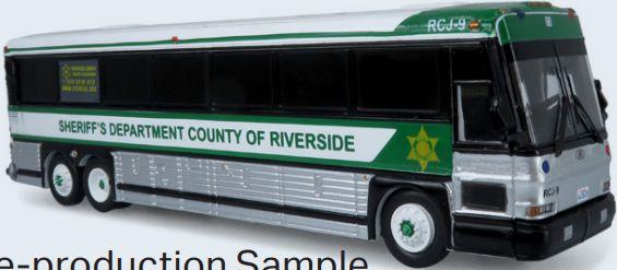 Iconic Replicas 1:87 Scale MCI D4000 Coach Riverside County Sheriff Bus